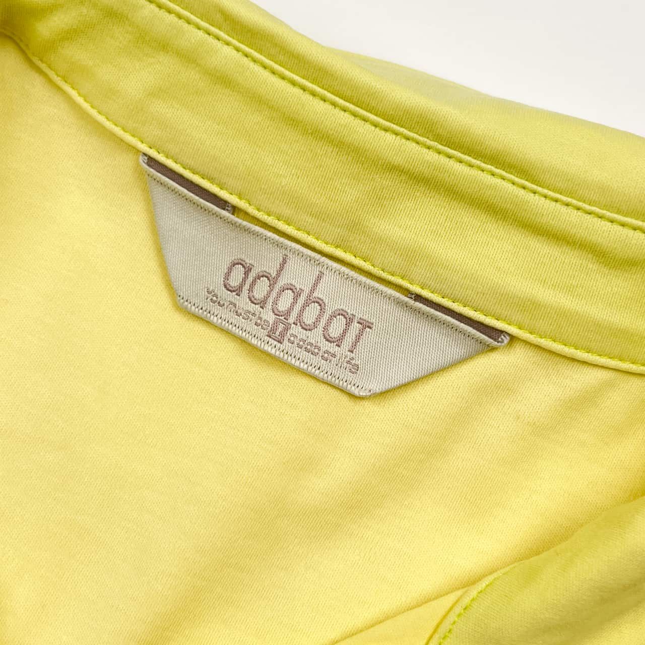 adabat アダバット スキッパー 長袖 ポロシャツ 1/イエロー レディース