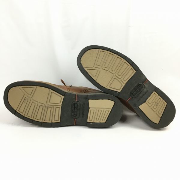 ROCKPORT/ロックポート　軽量厚底　セミブローグ　キャップトゥ　ローカットブーツ　サイズ42　26.5-27.0程度　茶　管No.ZE-146 #BUZZBERG