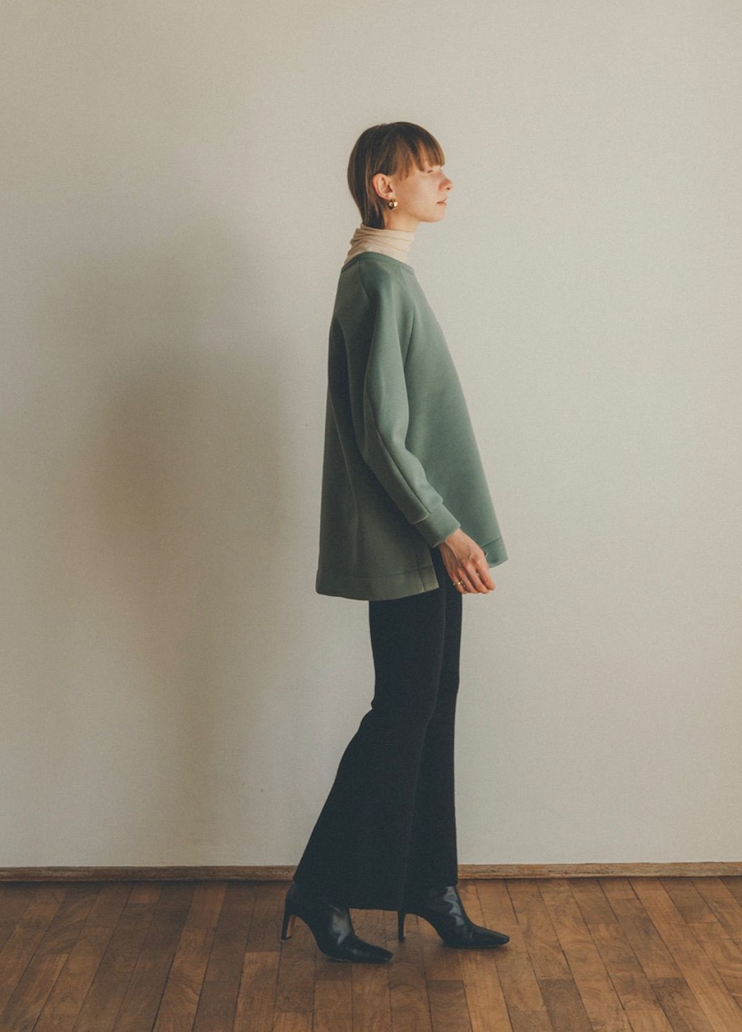 clane クラネ　BASIC KNITFLARE PANTS 0