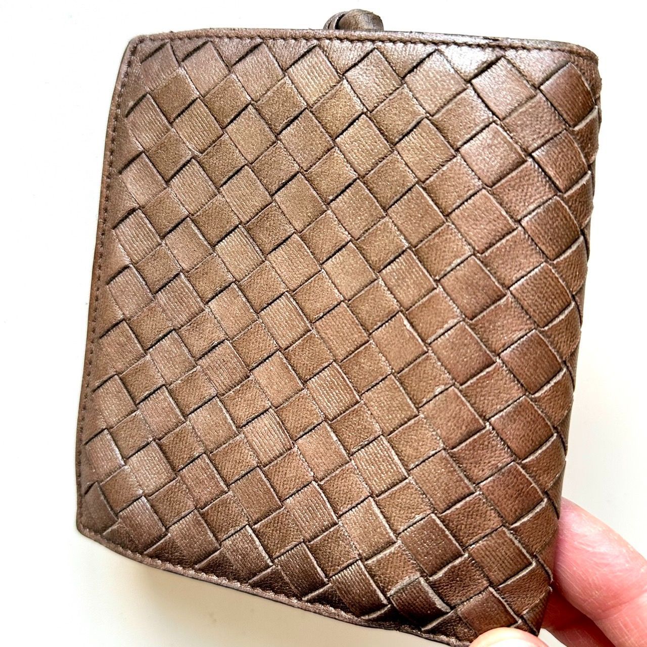 ボッテガヴェネタ BOTTEGA VENETA 二つ折り財布 ブロンズ - メルカリ