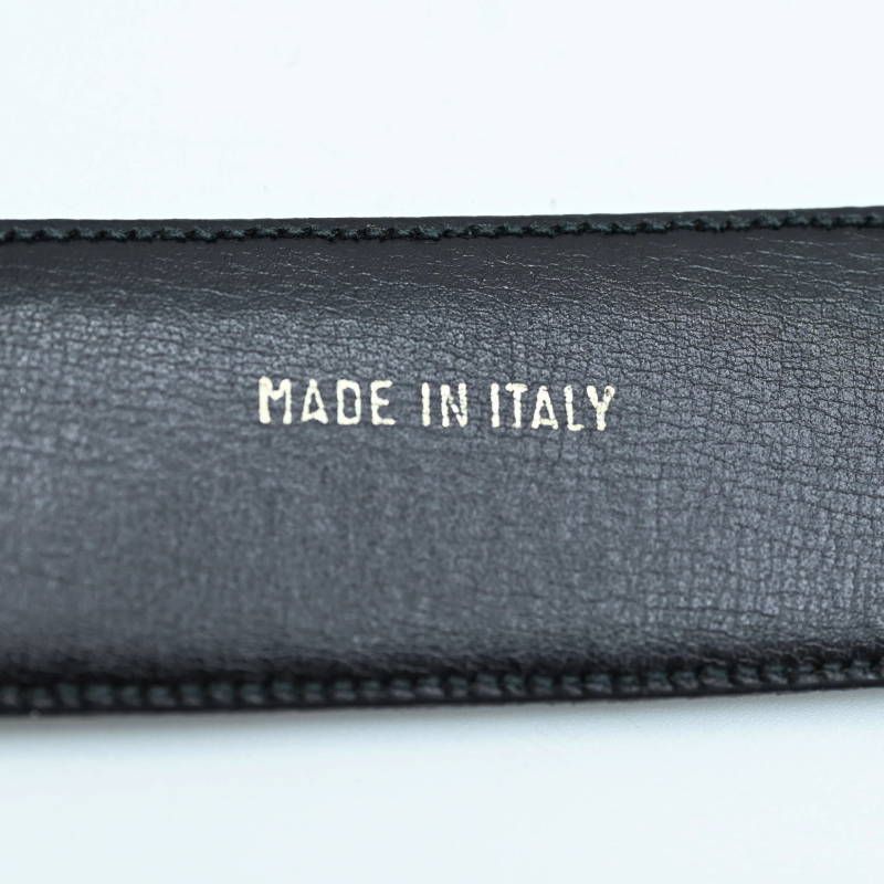 CELINE セリーヌ レザーベルト 金馬車ロゴバックル ブラック レディース CELINE セリーヌ ベルト レディース 馬車バックル レザー