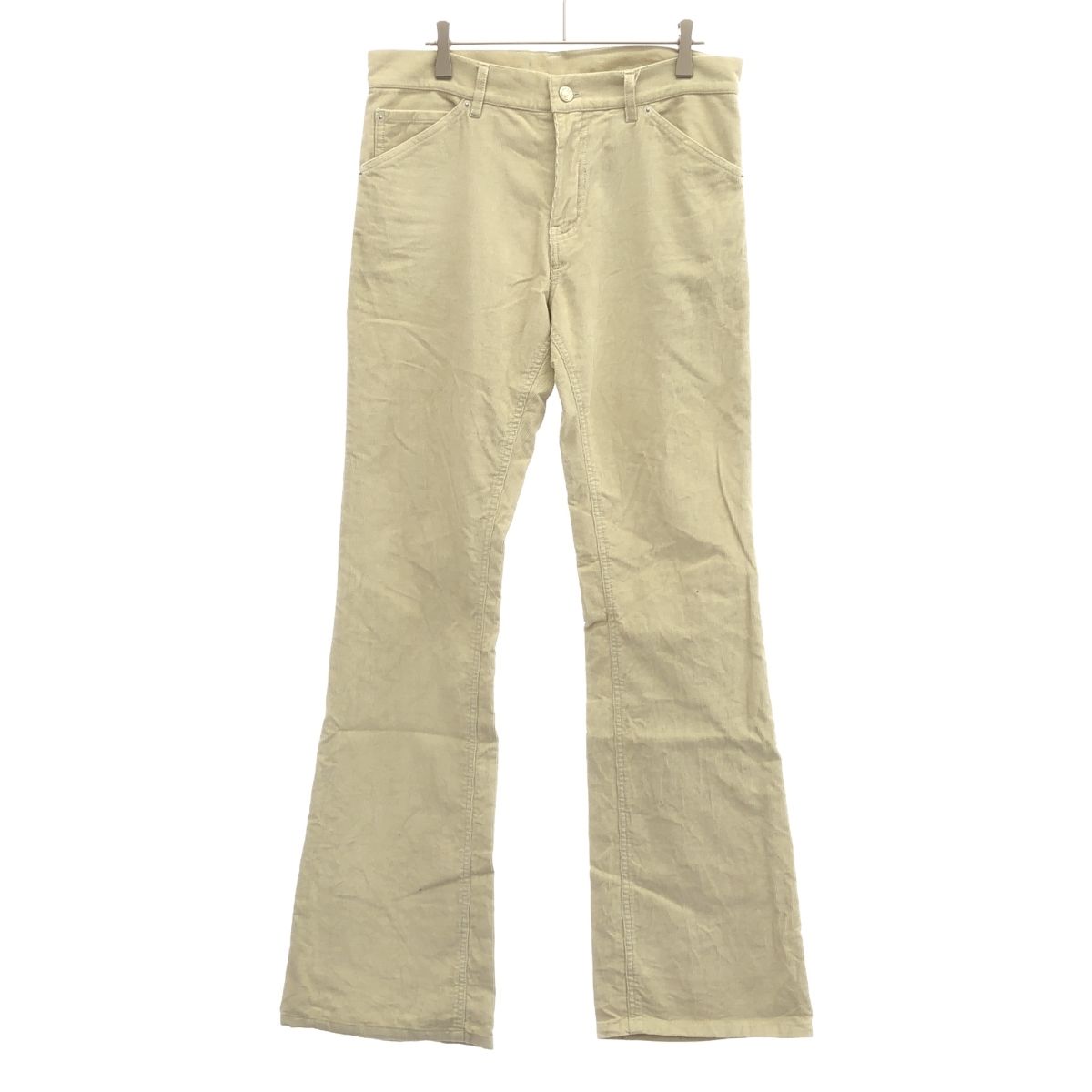 COURREGES PARIS クレージュ CORDUROY BOOTCUT PANTS コーデュロイブーツカットパンツ 123CPA067DE00181021 ベージュ 46