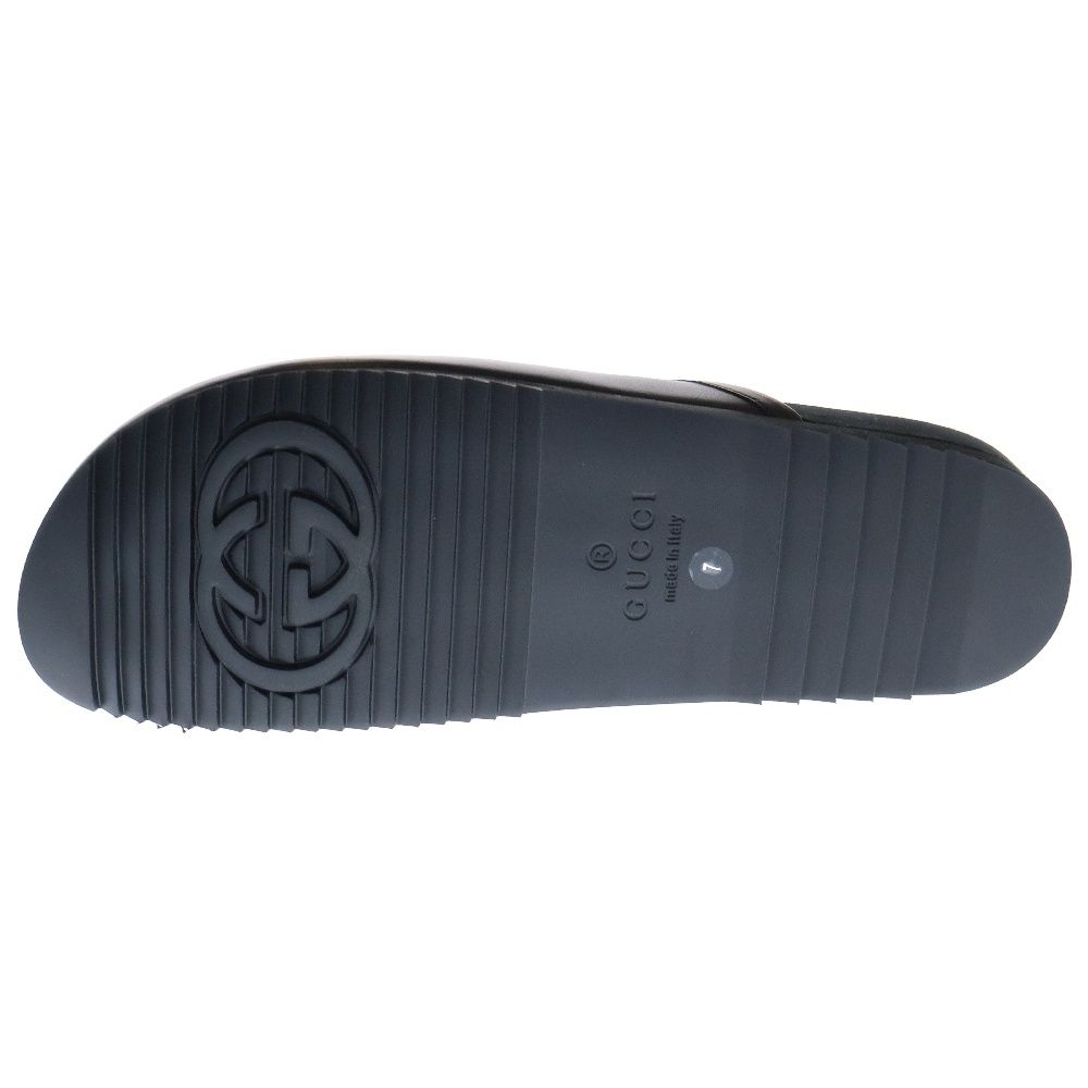 GUCCI (グッチ) ホースビット レザーサンダル ブラック 693279 - メルカリ