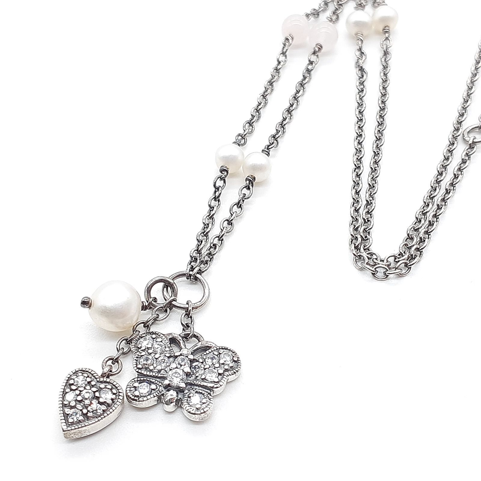 ANNA SUI アナスイ ネックレス SILVER 925 シルバー カットローズ 