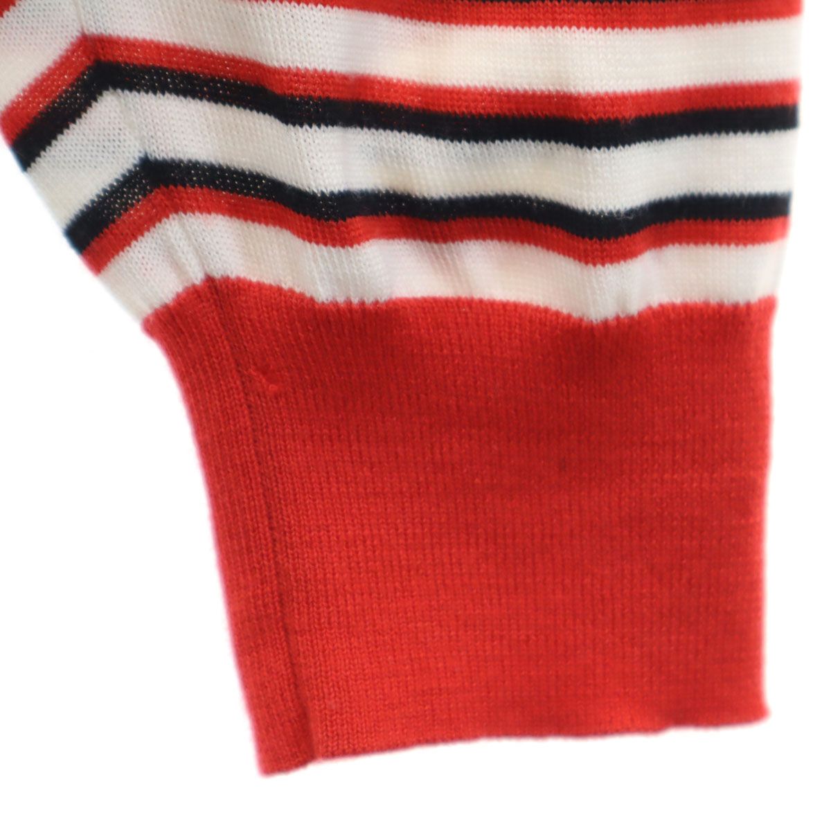 GUCCI グッチ イタリア製 ボーダー柄 長袖 Vネック カーディガン L レッド メンズ GUCCI グッチ イタリア製 ボーダー柄 長袖 Vネック カーディガン L