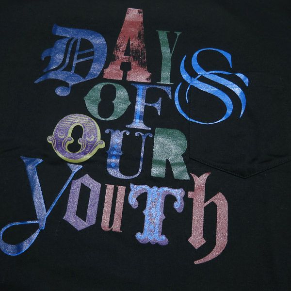 TAKAHIRO MIYASHITA The Soloist. タカヒロ ミヤシタ ザ ソロイスト days of our youth DAYS OF OUR YOUTH S/S TEE sc.0017aAW24 Tシャツ ブラック カットソー サイズ52