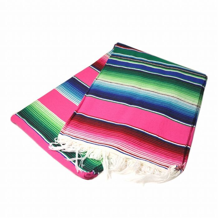 ラグフォレスト(Rug Forest)サルティーヨサラペブランケット Saltillo Sarape Blanket[約210x150cm]PINK