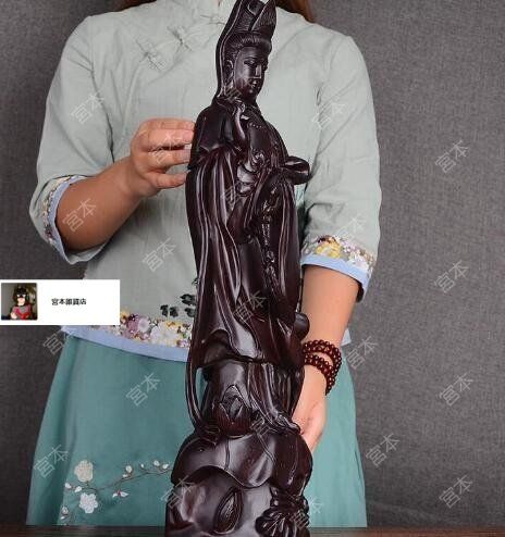 中国美術 仏教美術 細密木彫 菩薩 仏像 共箱 中国美術 仏教美術 細密木彫 菩薩 仏像 共箱