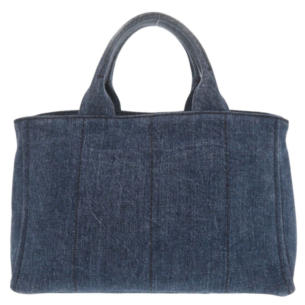 美品 プラダ カナパ デニム ブルー 2WAY トートバッグ ショルダー 