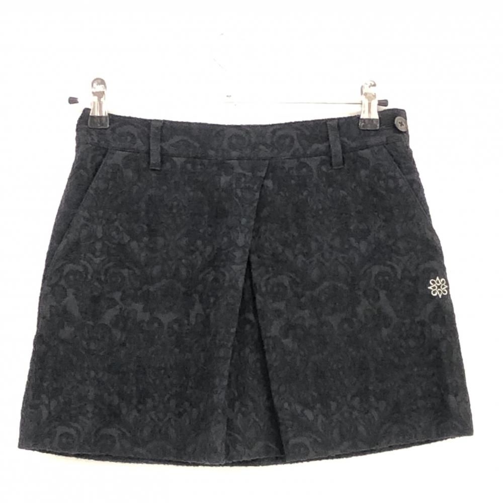 ゴルフ セントアンドリュース レディース スカート ウェア◇ブラックMサイズ 美品】セントアンドリュース スカート 黒 織生地 レディース M