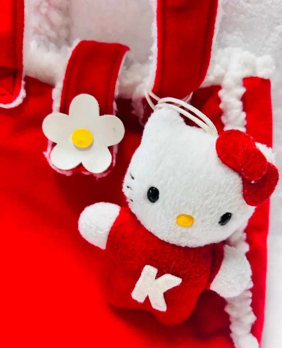 クラシック hello kitty フリースハンドバッグ