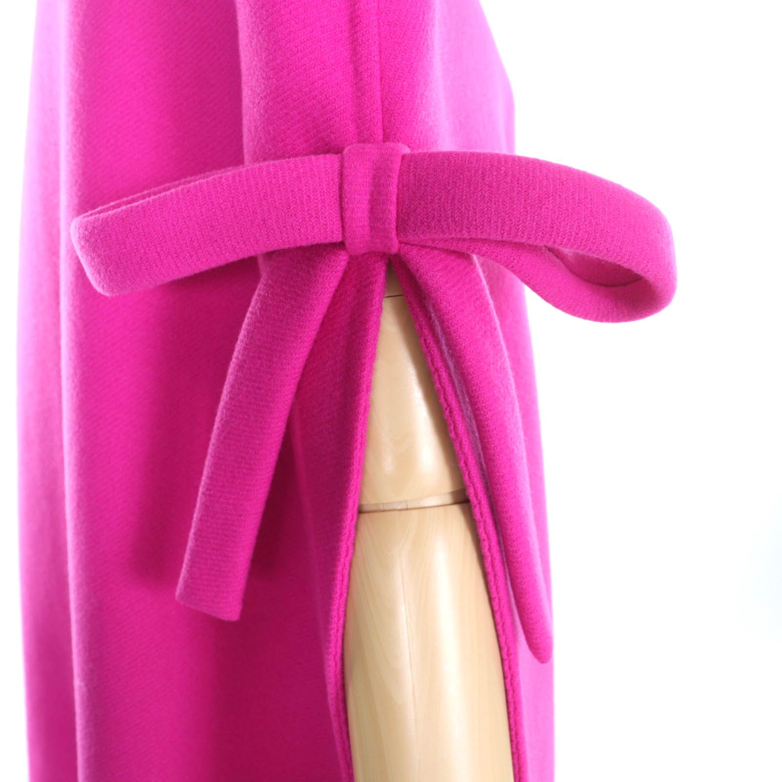 VALENTINO ヴァレンティノ 1B0CG3D36PJ ダブルフェイス サイドリボン付 ケープコート ピンク 44 イタリア製 レディース SIROKUMA-CORPORATION_COM