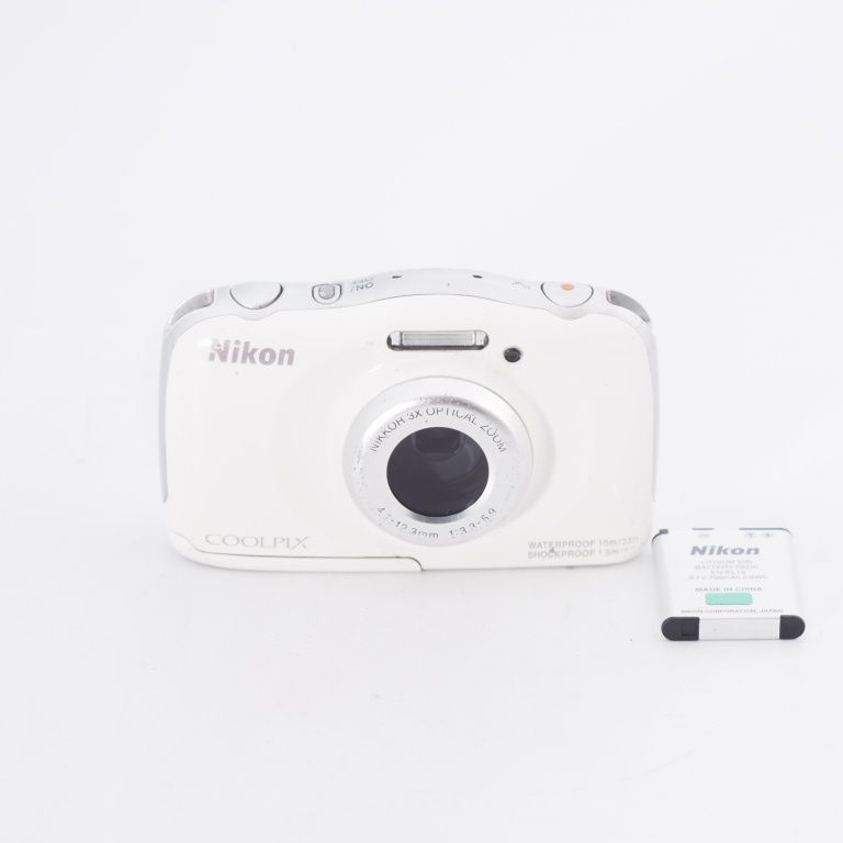 COOLPIX S33 ホワイト 白 Nikon デジタルカメラ S33 防水 1317万画素