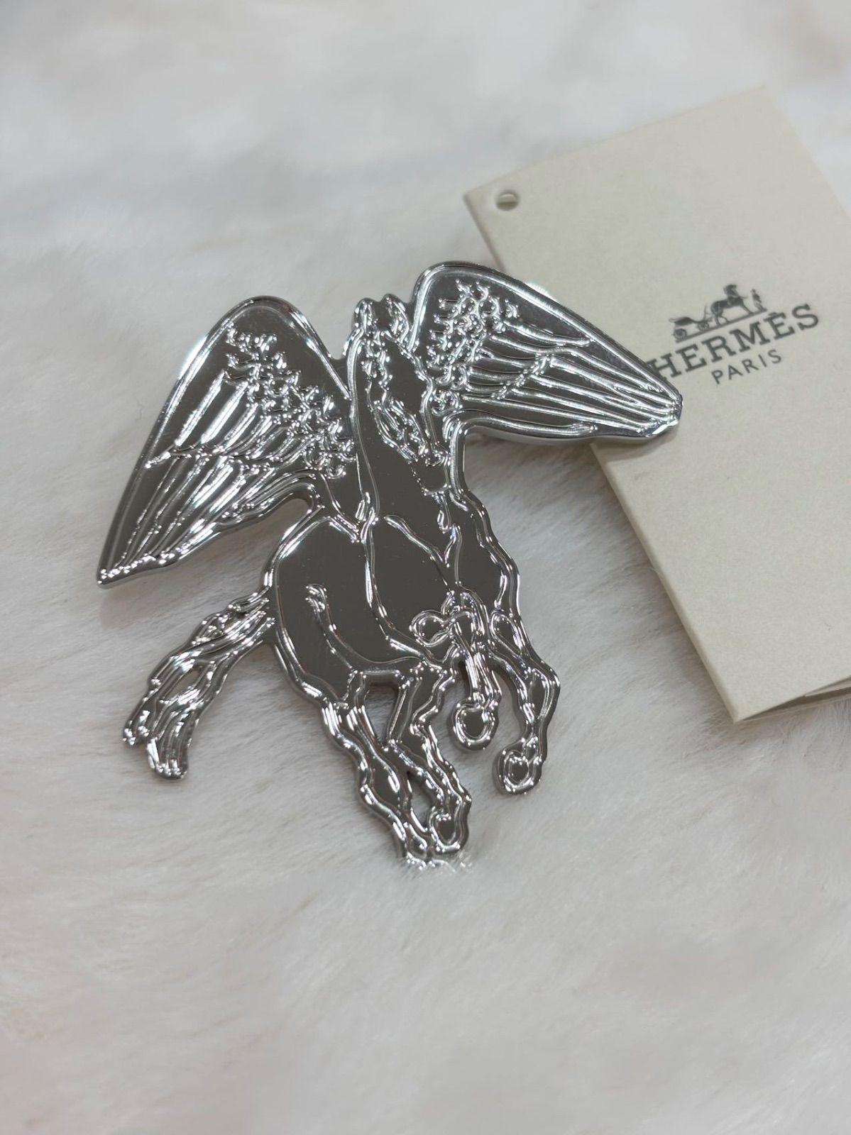 ◎HERMESエルメス スカーフリング|ペガス グラヴェ|馬|ペガサス|シルバー