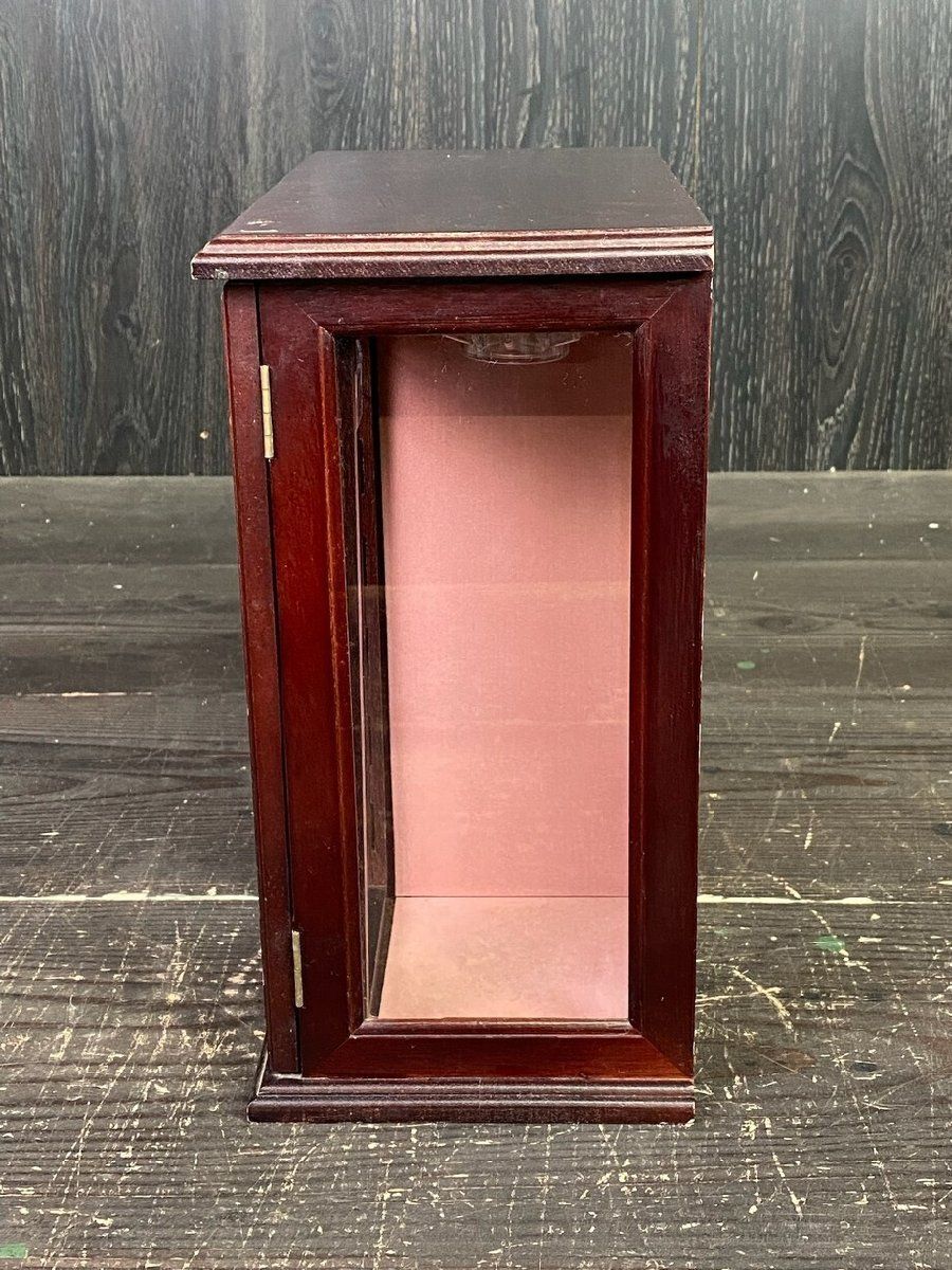 F1610 ミニキャビネット 小物入れ 飾り棚 卓上ガラス棚 昭和レトロ