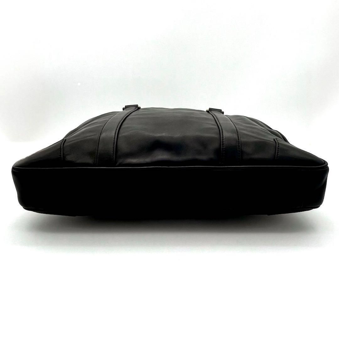 【美品】COACH　コーチ　70901　ビジネスバッグ　オールレザー　ブラック 美品】COACH コーチ 70901 ビジネスバッグ オールレザー