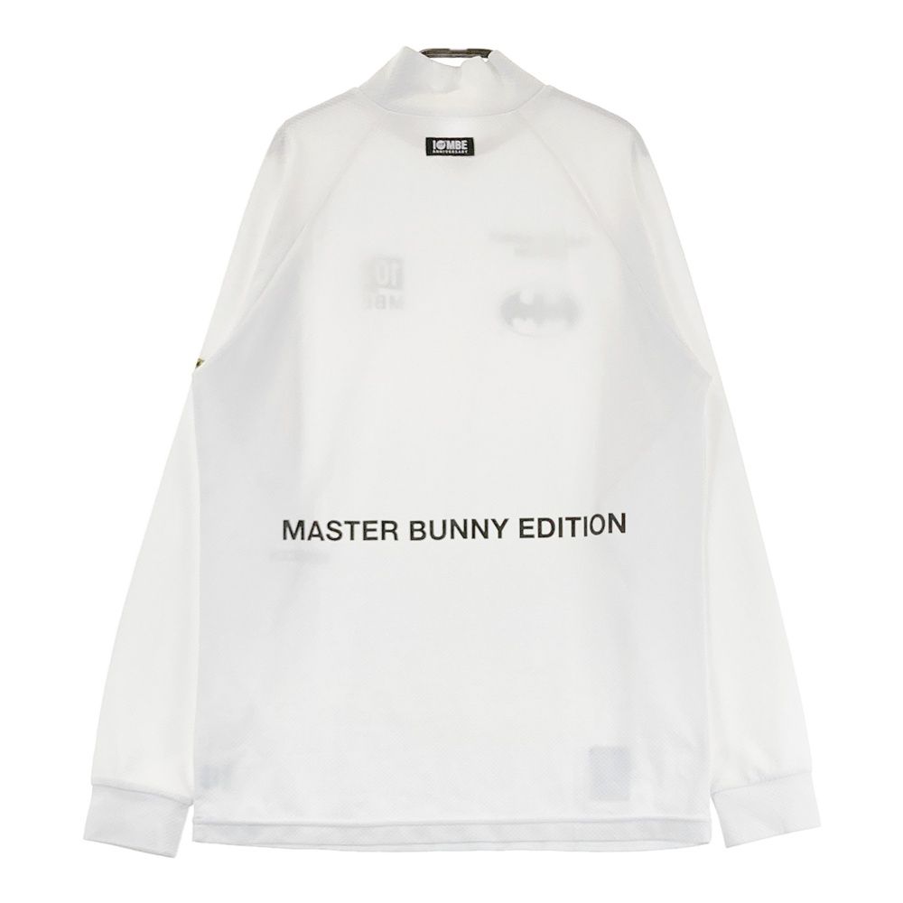 サイズ：4 MASTER BUNNY EDITION マスターバニーエディション 10周年モデル ×BATMAN ハイネック 長袖Tシャツ バットマン  ホワイト系 [240101487541] ゴルフウェア メンズ ストスト MASTER BUNNY EDITION マスターバニーエディション 10周年モデル
