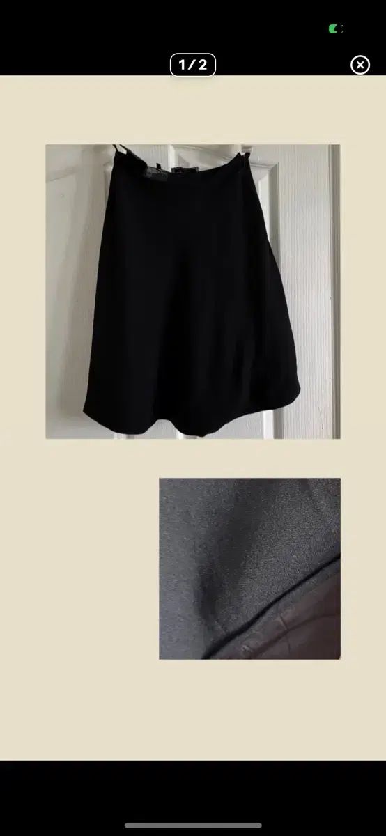 PRADA black midi flared sk