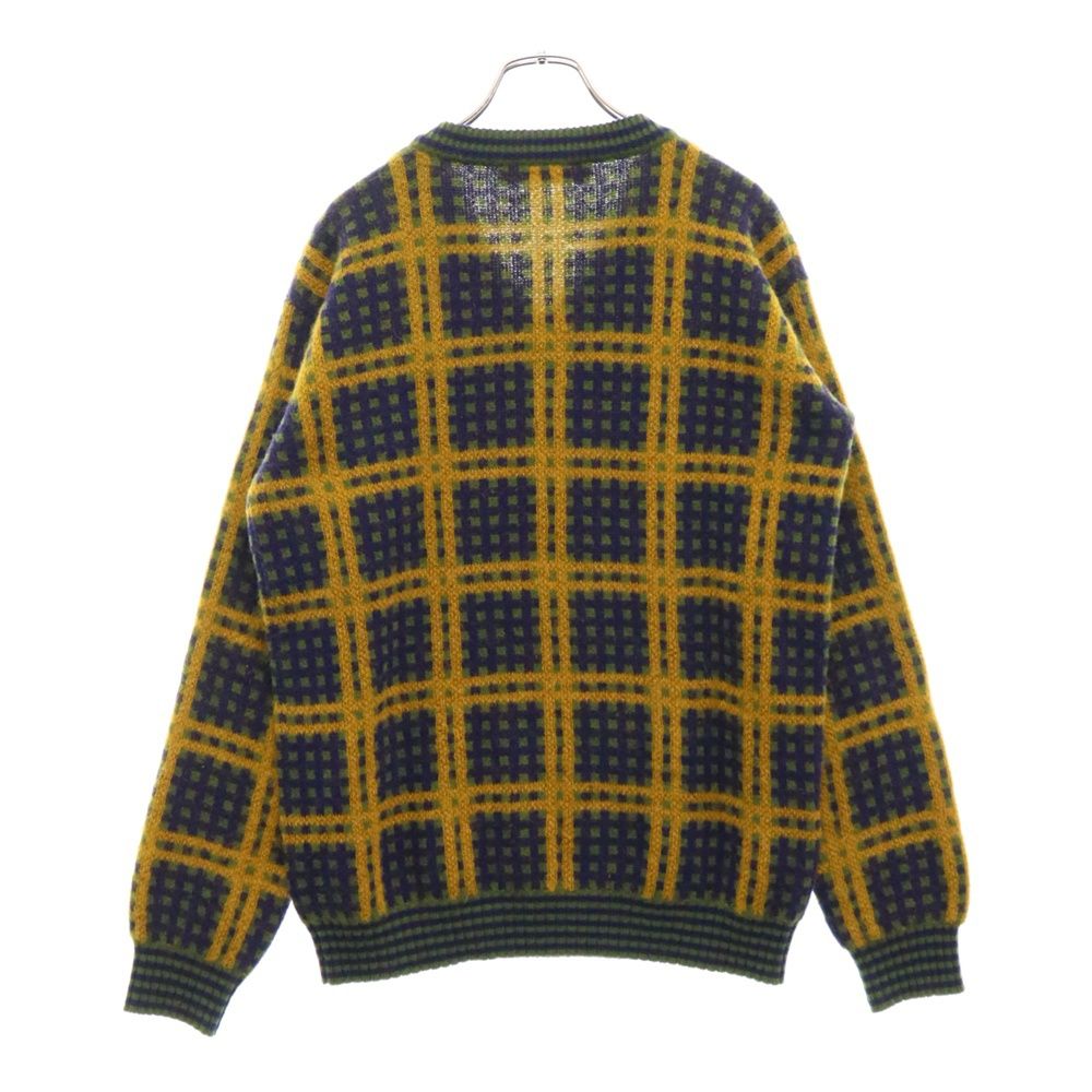 MARNI (マルニ) 23AW Vネック チェック柄 モヘア ニットセーター