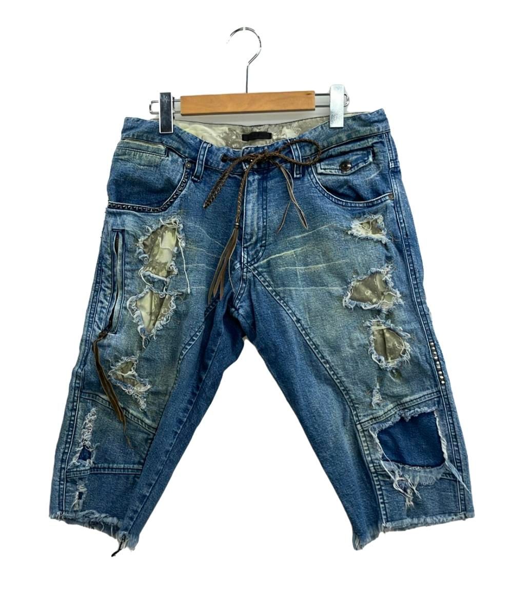 ハーフパンツ デニムパンツ ダメージ加工 メンズ SIZE 2 (M) km kii