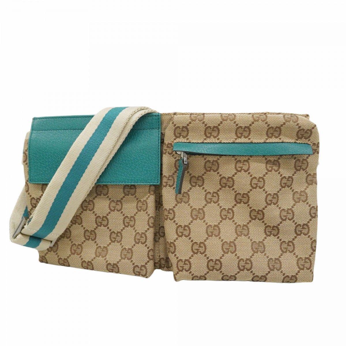 5ie6226-h グッチ ウエストバッグ GGキャンバス キャンバス ブラウン シルバー金具 レディース