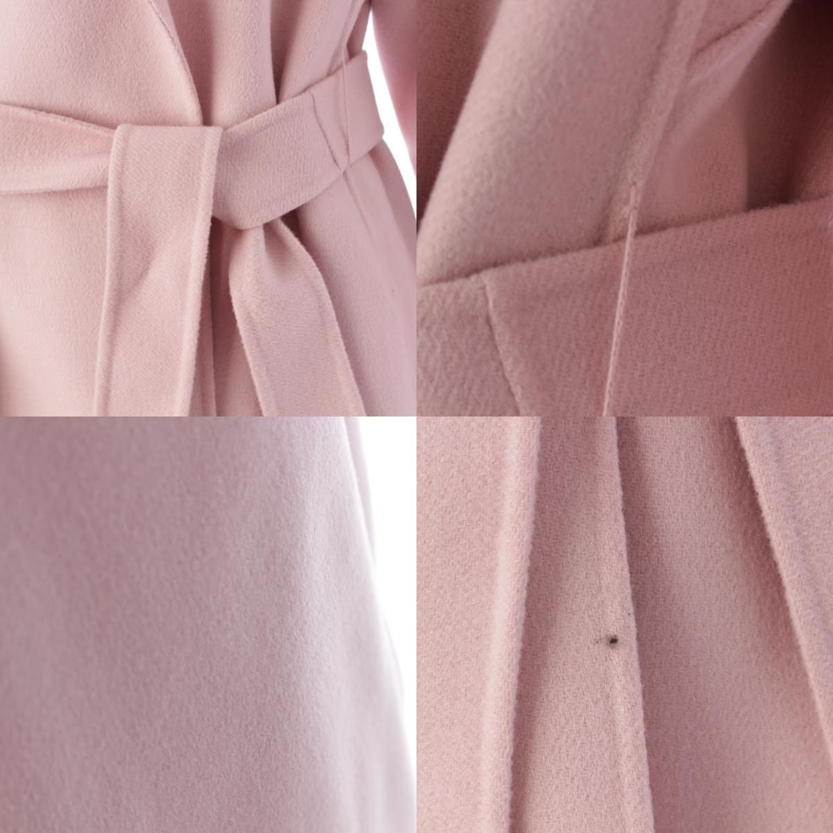 S MaxMara クチートアマーノ ウール ピンク コート 36 ミドル エスマックスマーラ S Max Mara クチートアマーノ ウール ベルト