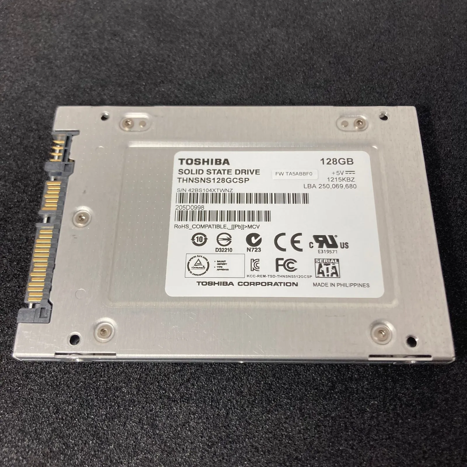 TOSHIBA SSD 128GB 2.5