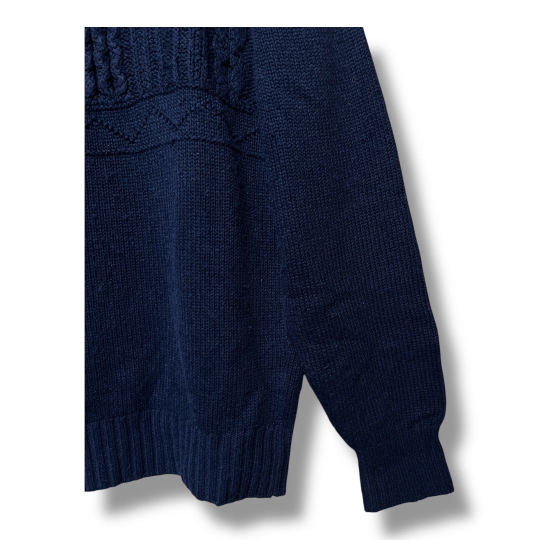 INIS MEAIN イニシュマン スタンドカラー ケーブルニット アイルランド