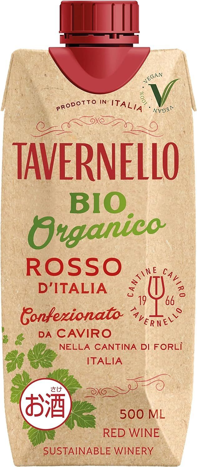 TAVERNELLO(タヴェルネッロ) BIO オルガニコ ロッソ テトラパック [500ml×15本 赤ワイン イタリア]4901777395411/001583