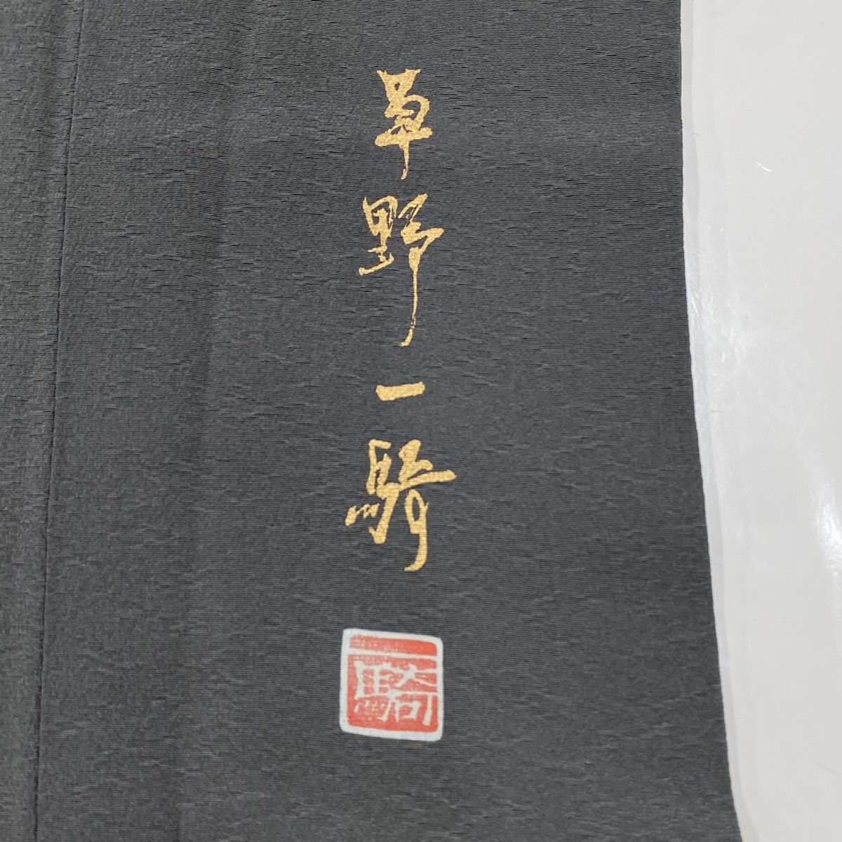 付下げ 身丈156.5cm 裄丈66cm M 袷 草野一騎 落款 広縁 庭風景 ぼかし  