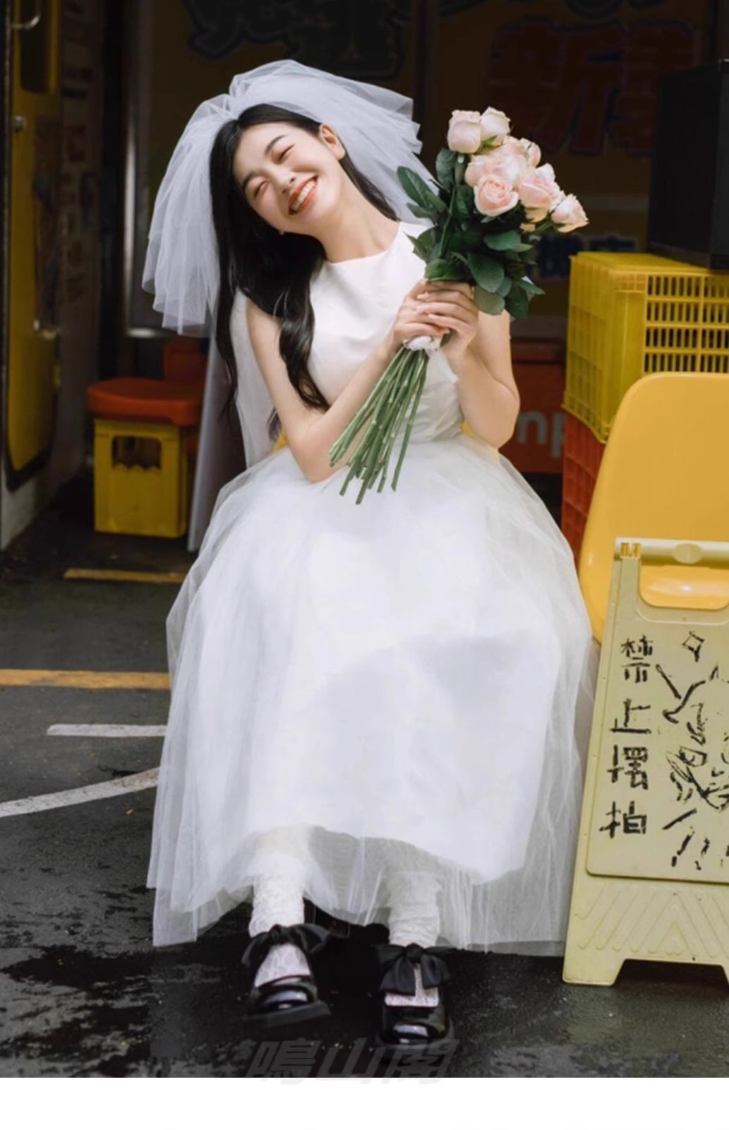 ロングワンピース 吊りスカート