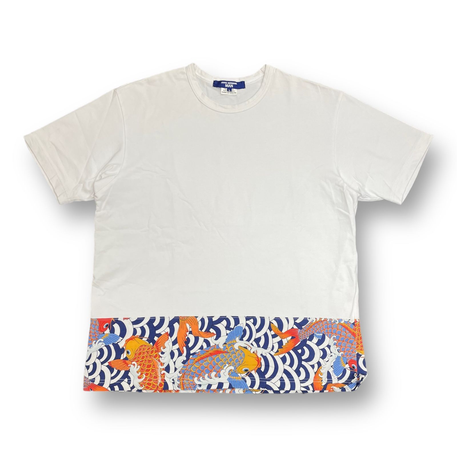 定価27500円 JUNYA WATANABE MAN 22SS プリント 切替 クルーネック T