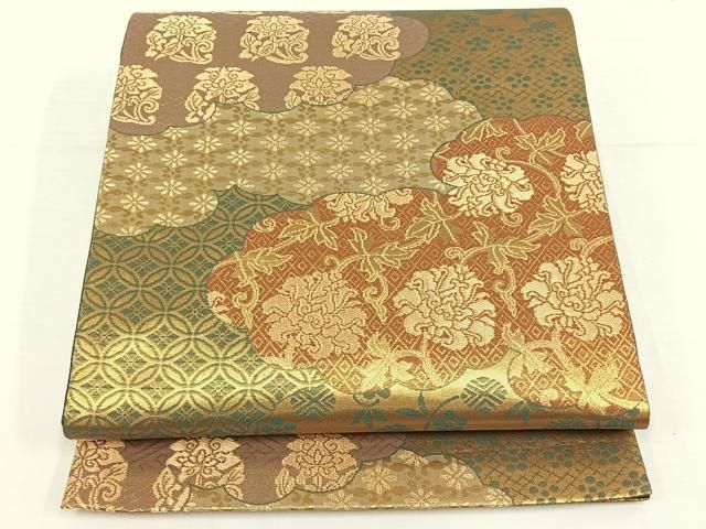 快適ファッション - 平和屋着物◎六通柄袋帯 雲取り吉祥文 金糸