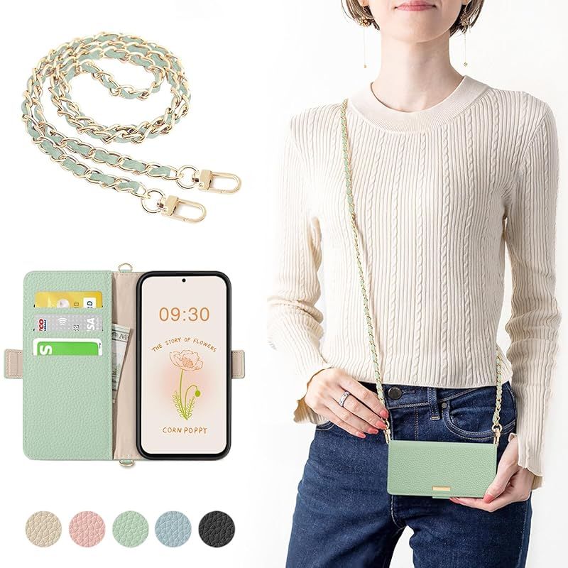 CASSYOOK Galaxy S24 ケース 手帳型 おしゃれ ショルダー ギャラクシー