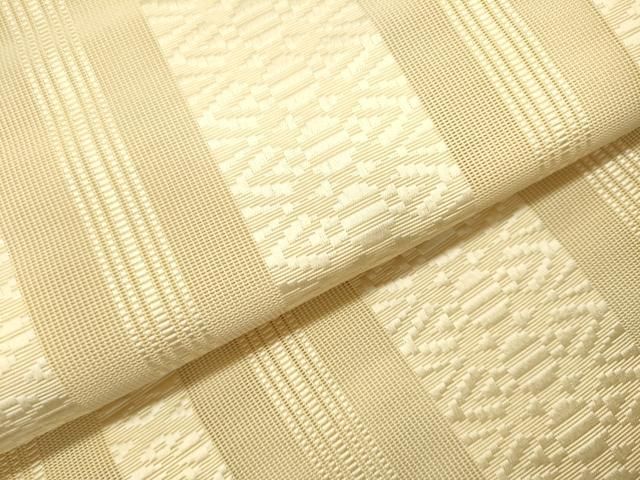 平和屋着物＊夏物 本場筑前博多織 八寸名古屋帯 紗献上 若芽色