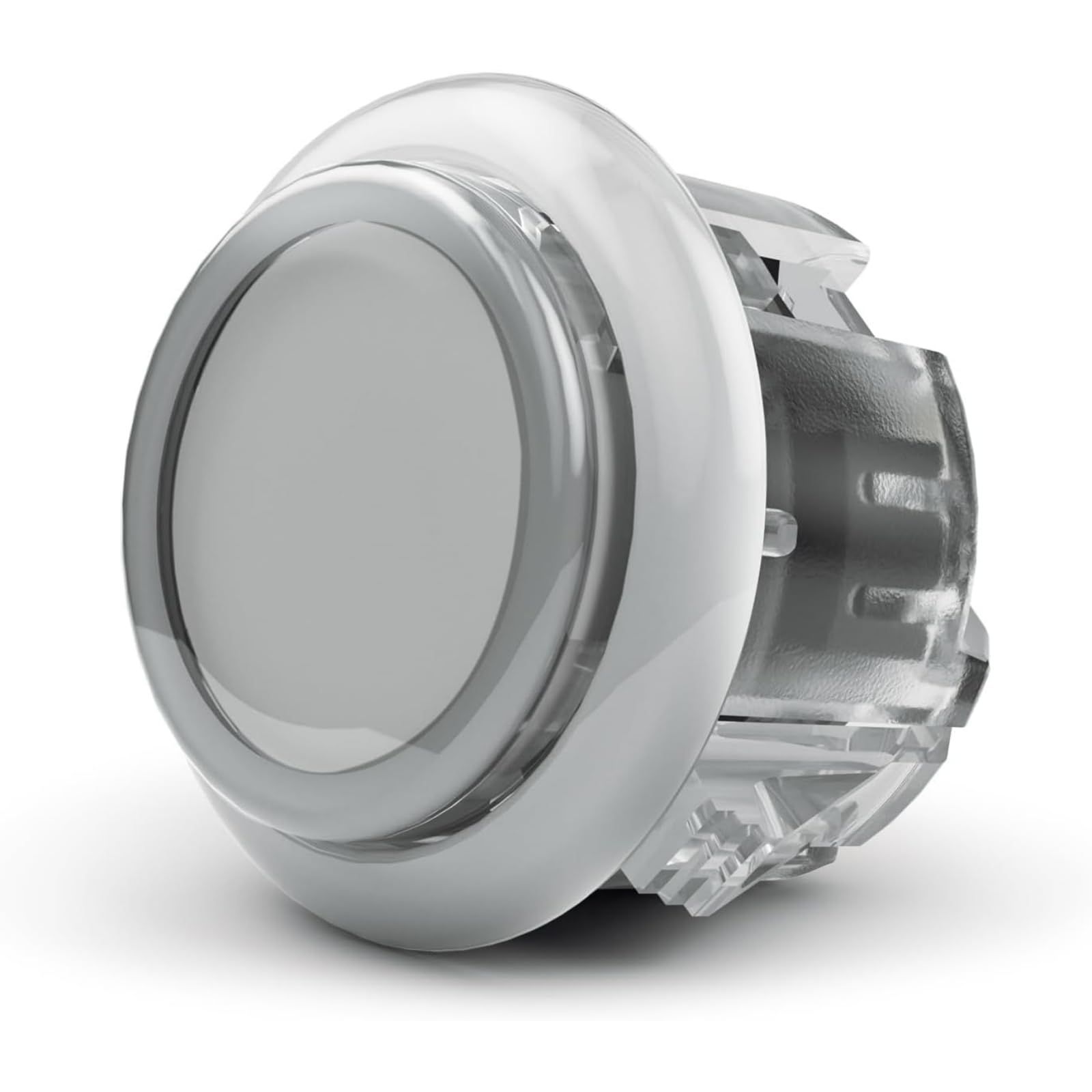 【アケコンボタン】QanbaGravityKSクリアホワイト 30mm&24mm QANBA Gravity KS アケコン ボタン 24/30MM アケコン 静音ボタン