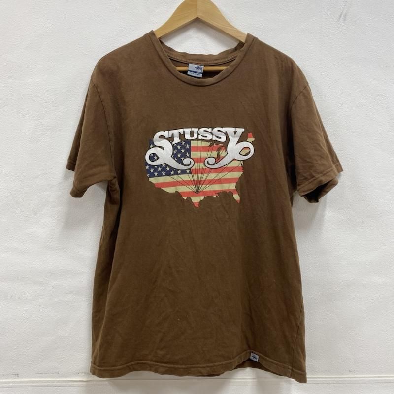 STUSSY ステューシー Tシャツ 半袖 STUSSY 90's-00's 銀タグ フロント プリント Tシャツ L