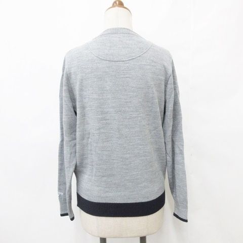 BEAMS GOLF☆2024バイカラーワイドリブモックネックニットS黄茶