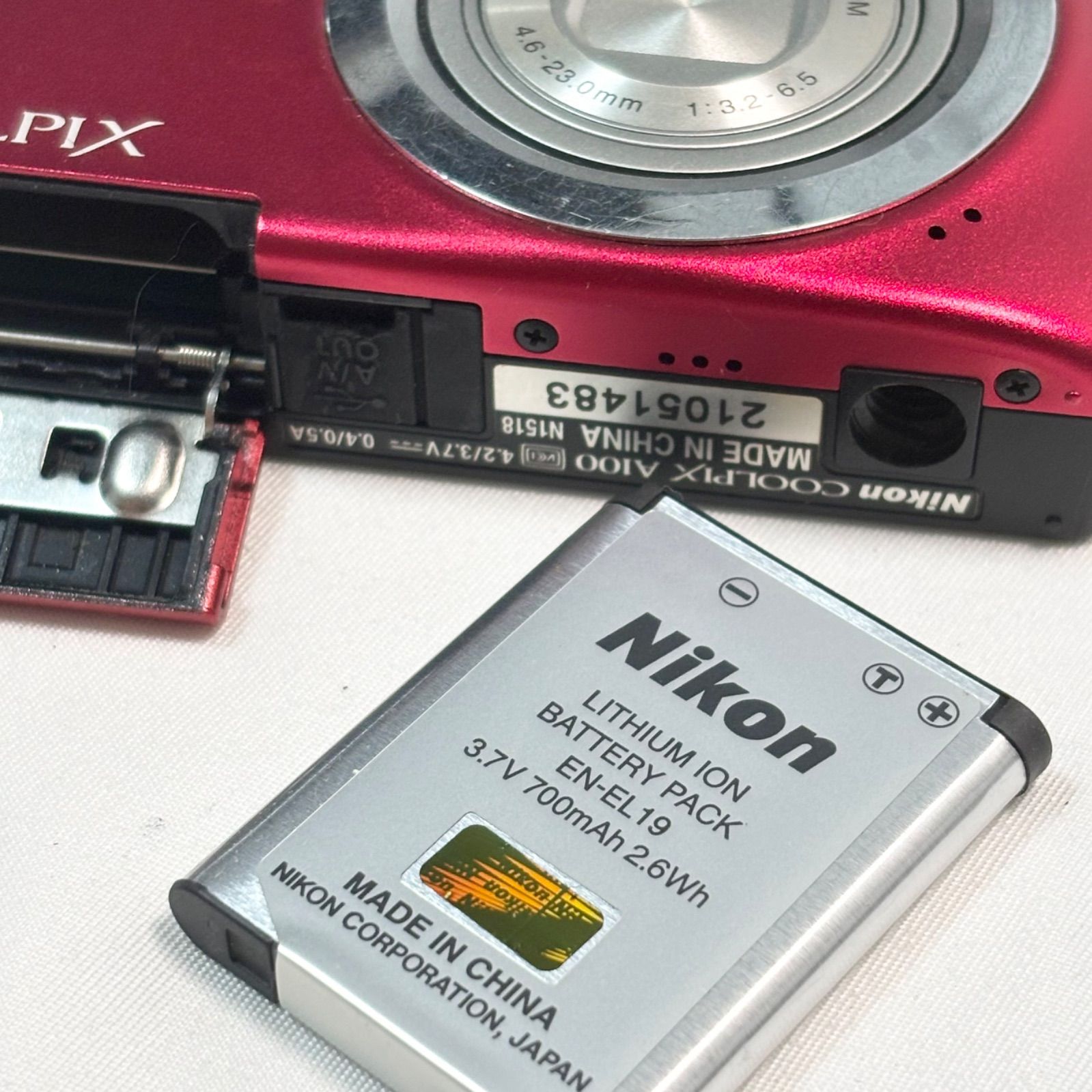 ニコン COOLPIX A100 レッド 動作OK Nikon COOLPIX A100 Niokon