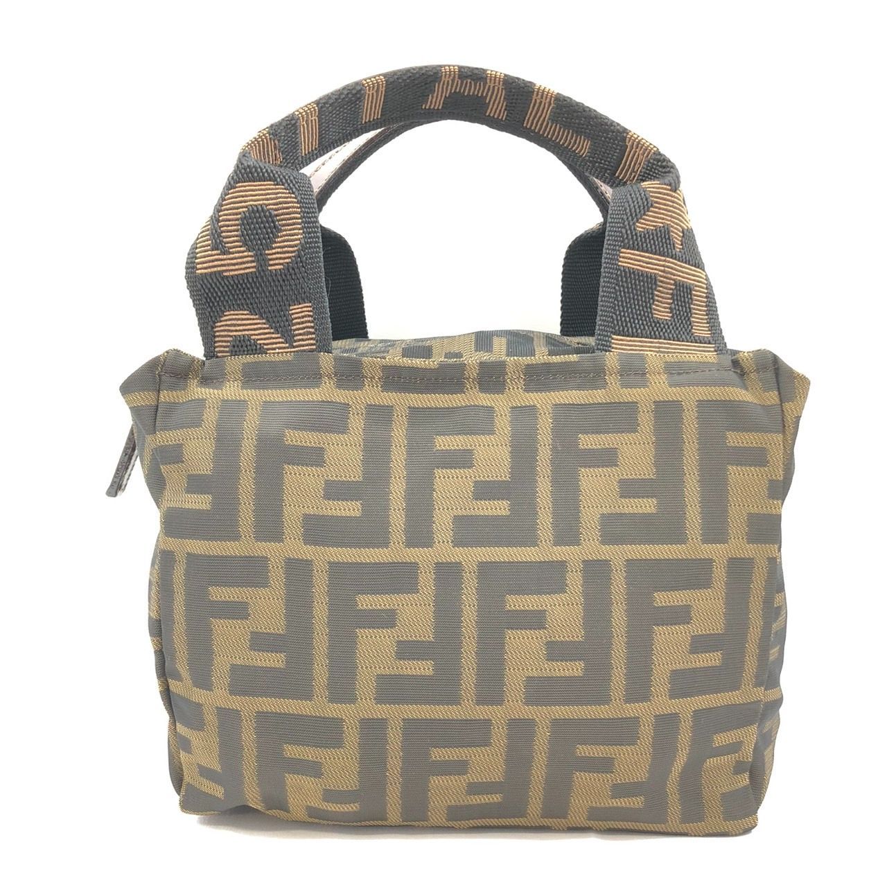 極美品!!】 FENDI フェンディ ズッカ ミニ ハンドバッグ FFロゴ