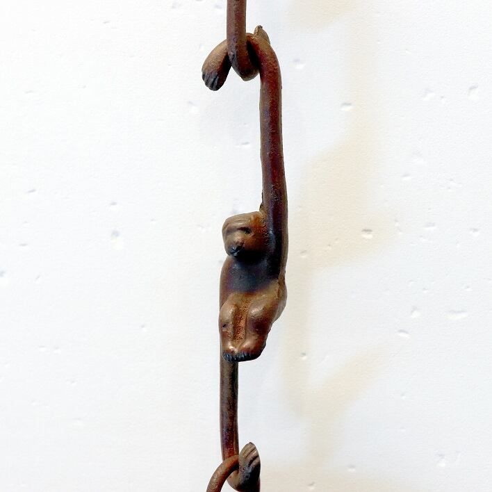 囲炉裏・自在鉤・猿・月・No.180124-20・佐川急便60