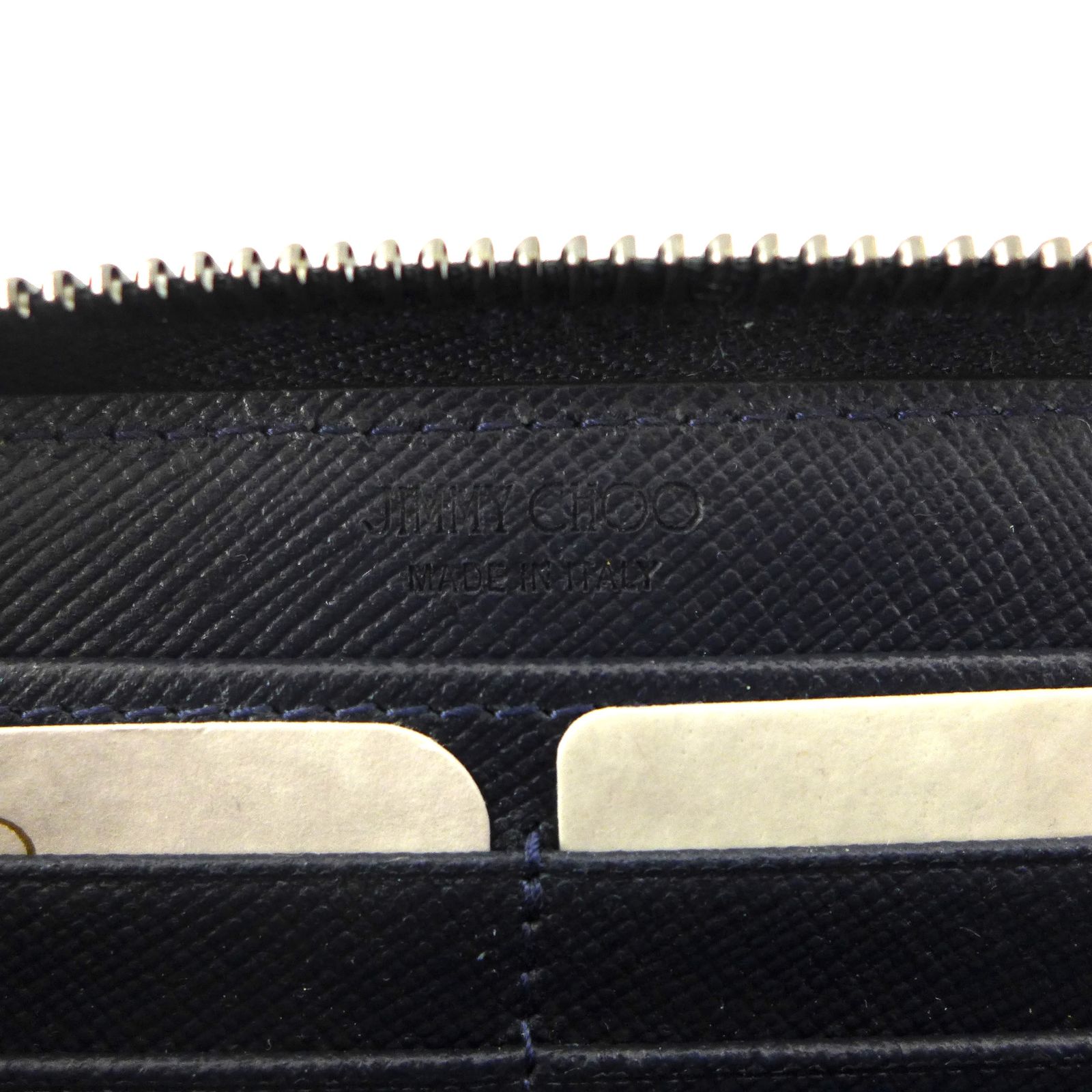 未使用品 JIMMY CHOO ジミーチュウ PHELIX ラウンドファスナー 長財布 