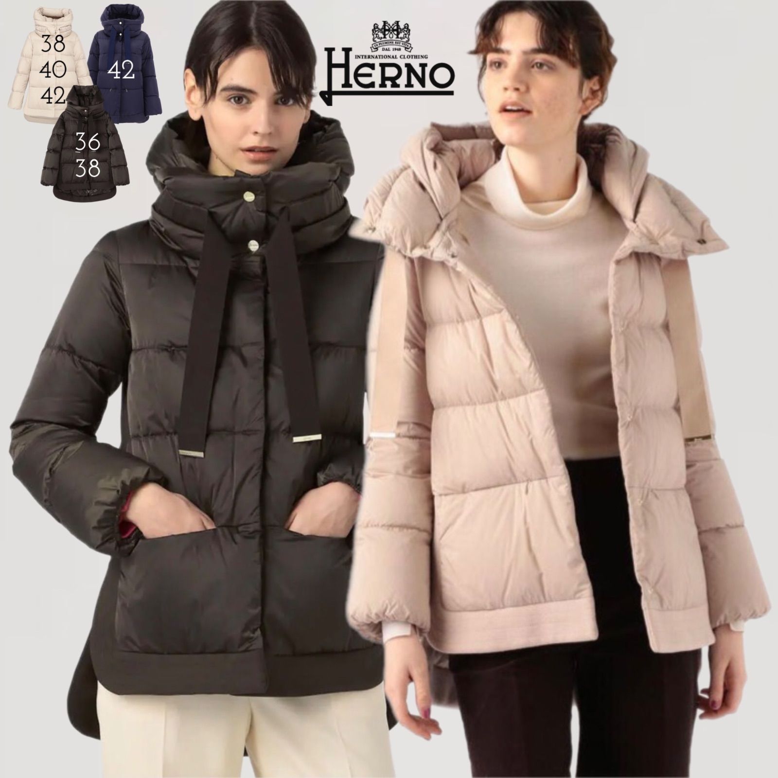 HERNO ヘルノ パーカ ジャケット SATIN & CITY GLAMOUR２０万３５００