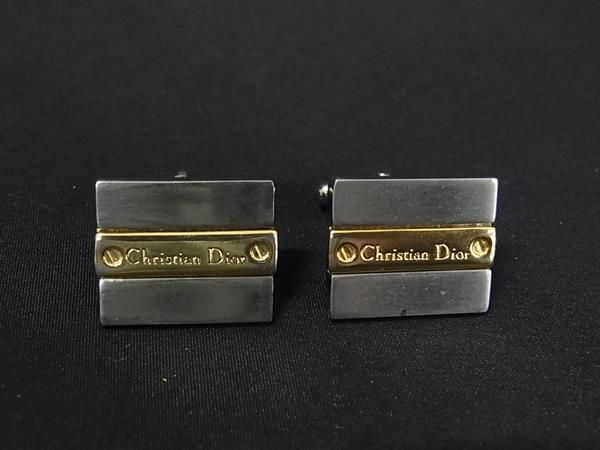 1980年代 ChristianDior オールドディオール 彫金カフスボタン 1980年代 ChristianDior オールドディオール 彫金カフスボタン