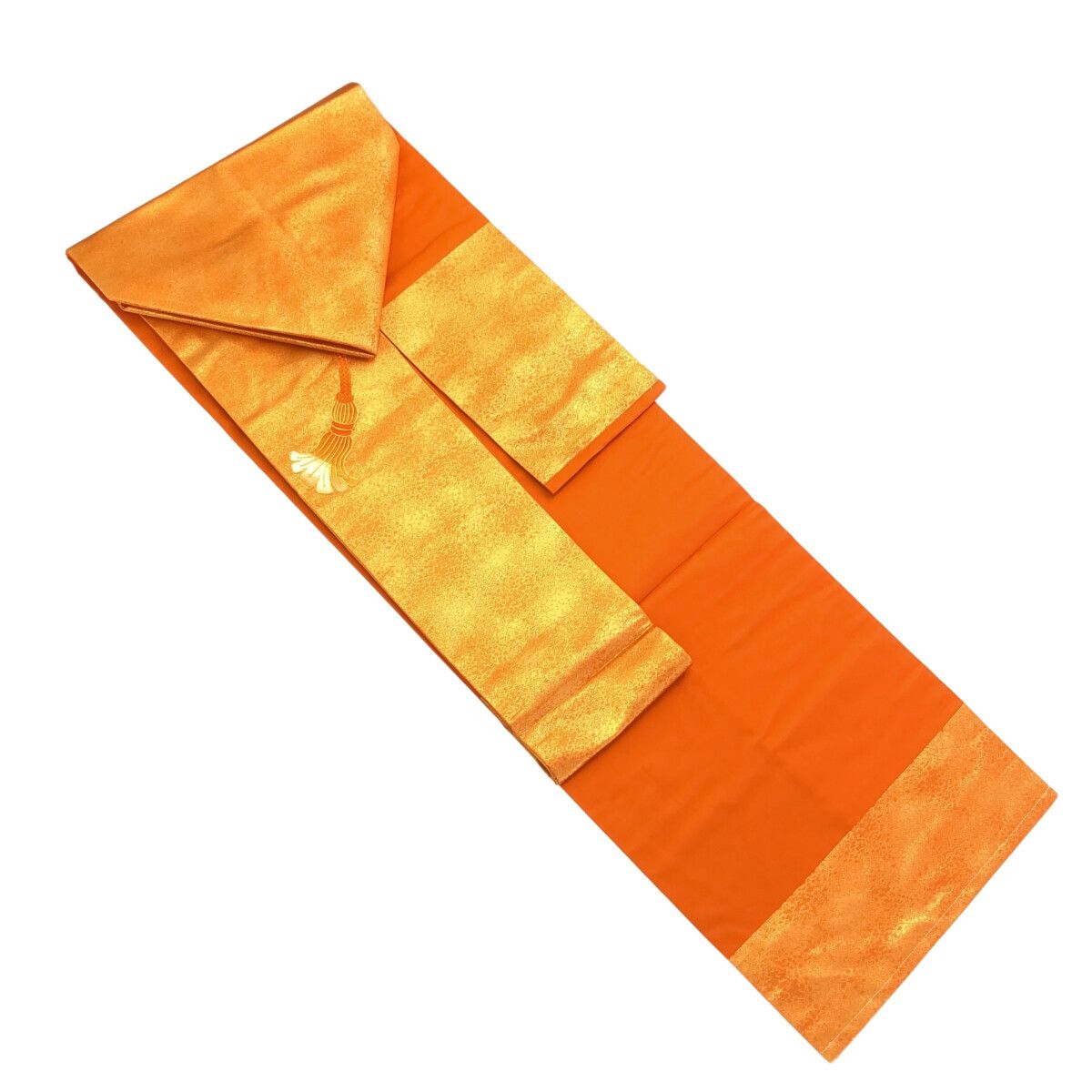 名古屋帯/オレンジ/未使用品/西陣/仕立上がり/11251 名古屋帯/オレンジ/未使用品/西陣/仕立上がり/11251 - メルカリ
