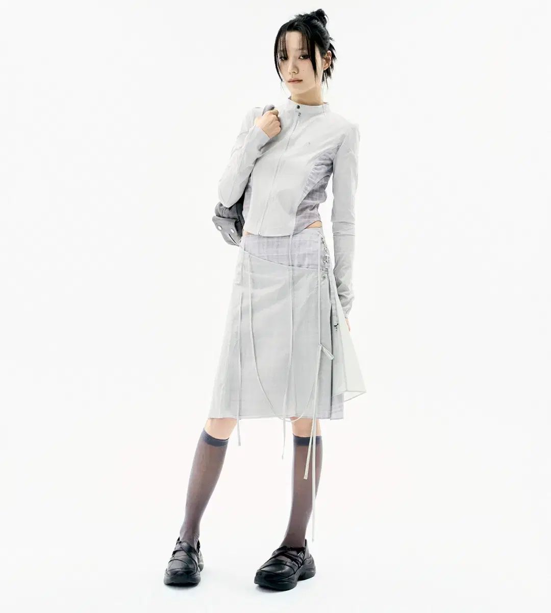 OJOS オホス ojos Layered Strap Flare Skirt
