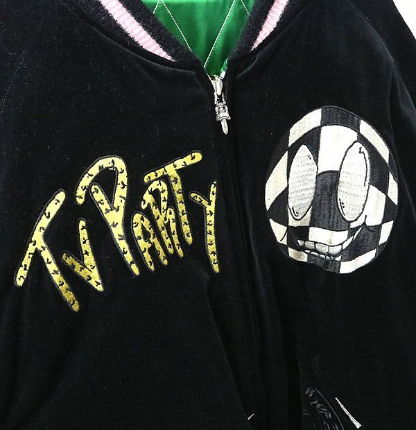 銀座店 クロムハーツ インボイス付き スカジャンsize特特大 黒緑 88134