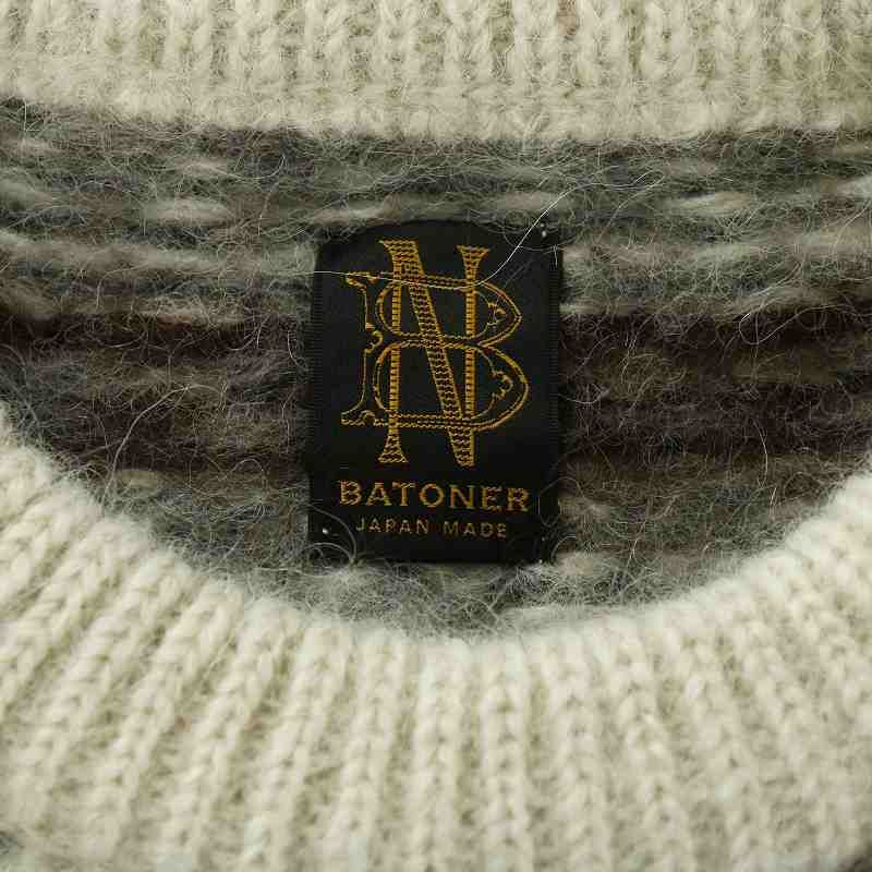 バトナー BATONER 20AW ノルディック クルーネック ニット