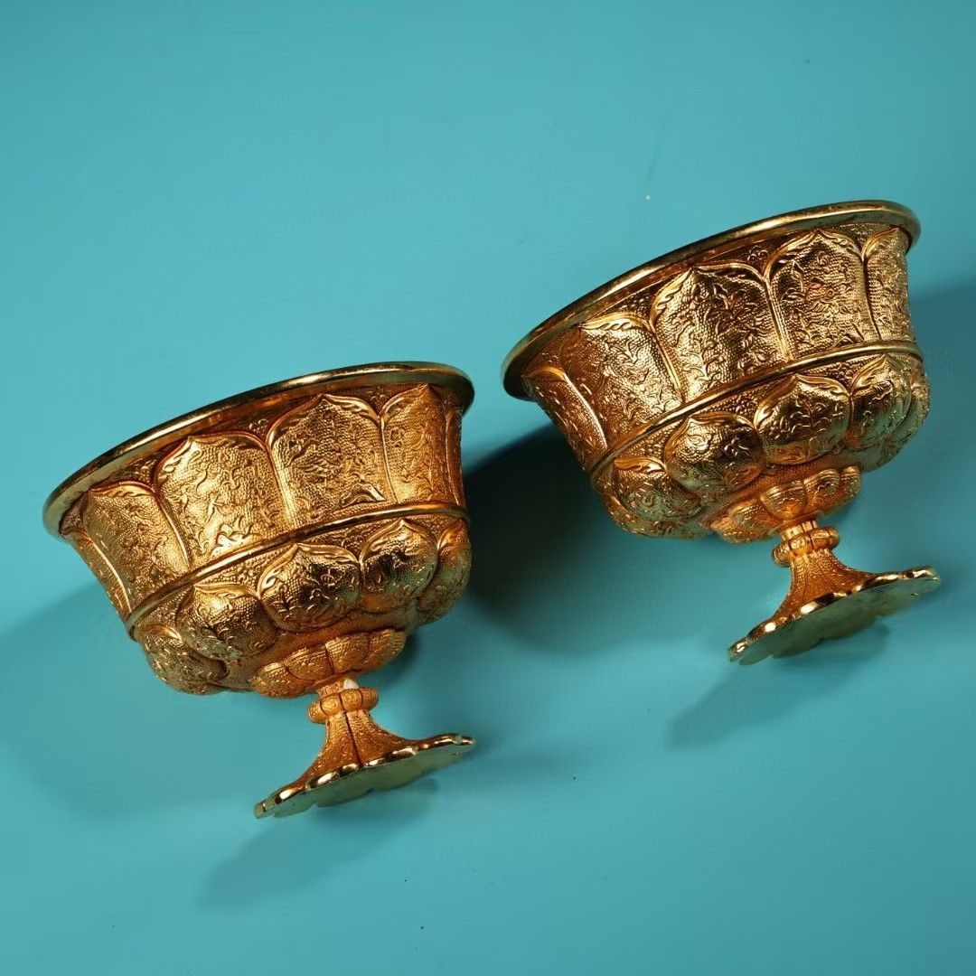 銅製薄端【菊耳三足】/高岡2銅器/床/花器/美術工芸品時代物