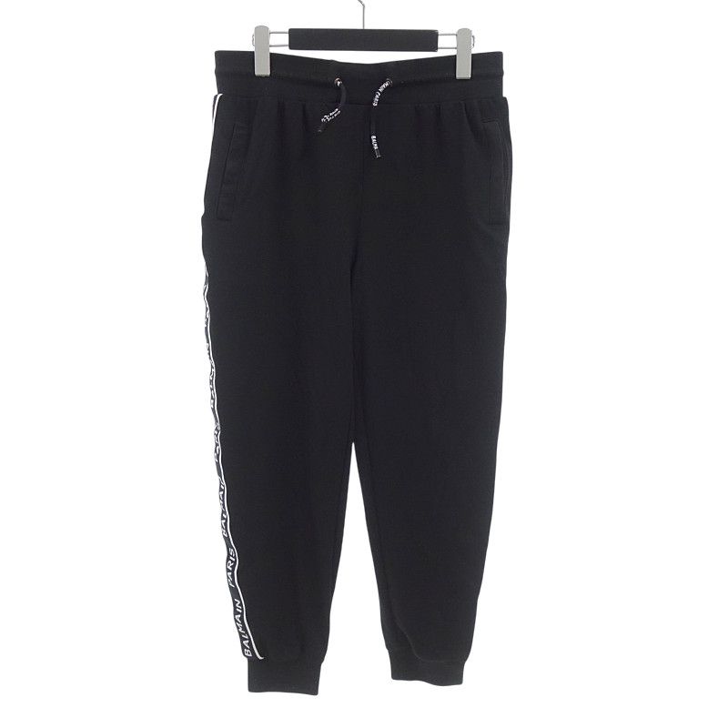 バルマン|BALMAIN サイドライン ジョグ スウェット パンツ ブラック サイズ メンズM